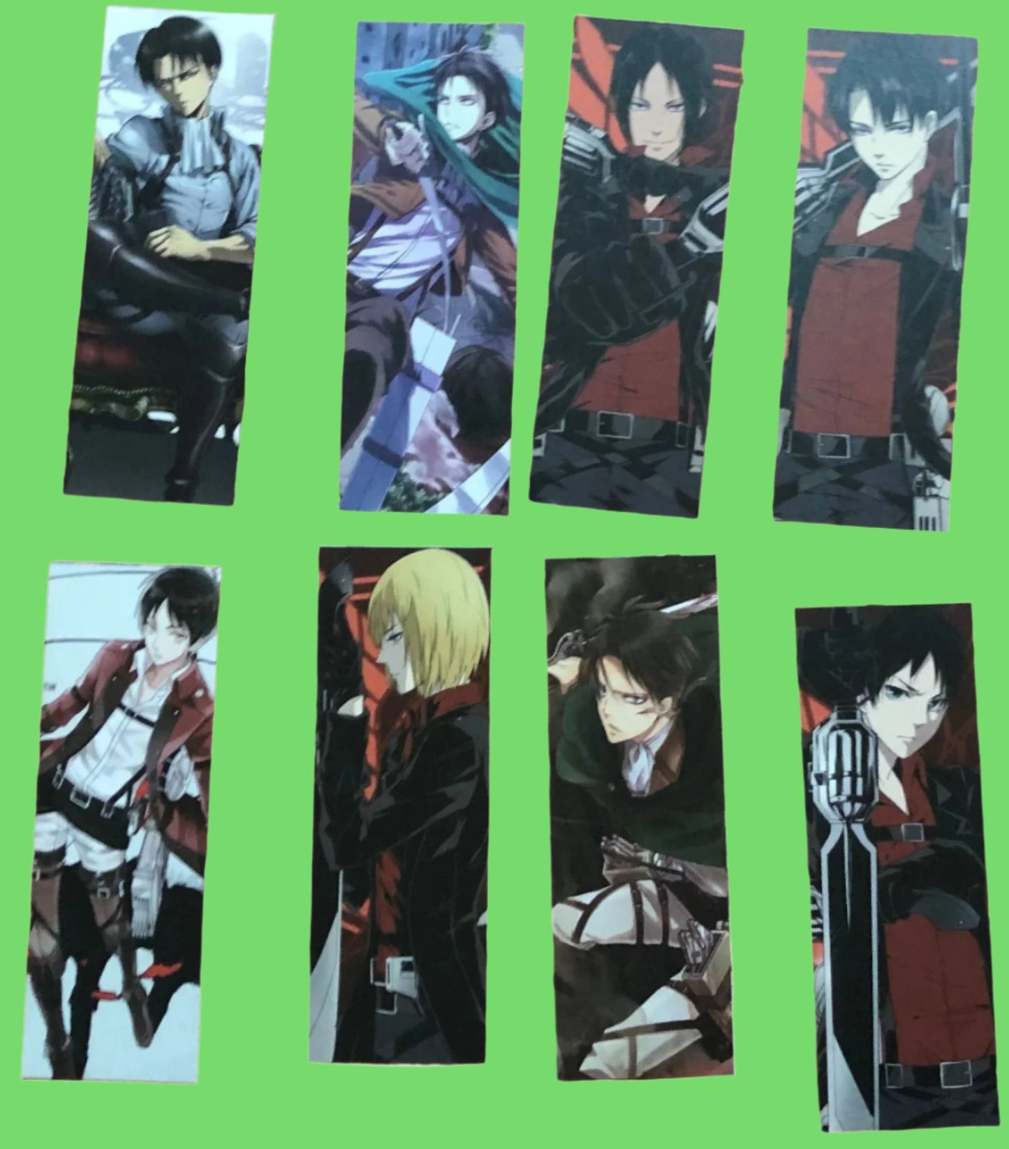 Anime Attack on Titan Characters Bookmarks x8 - Kiwi Kids Boutique