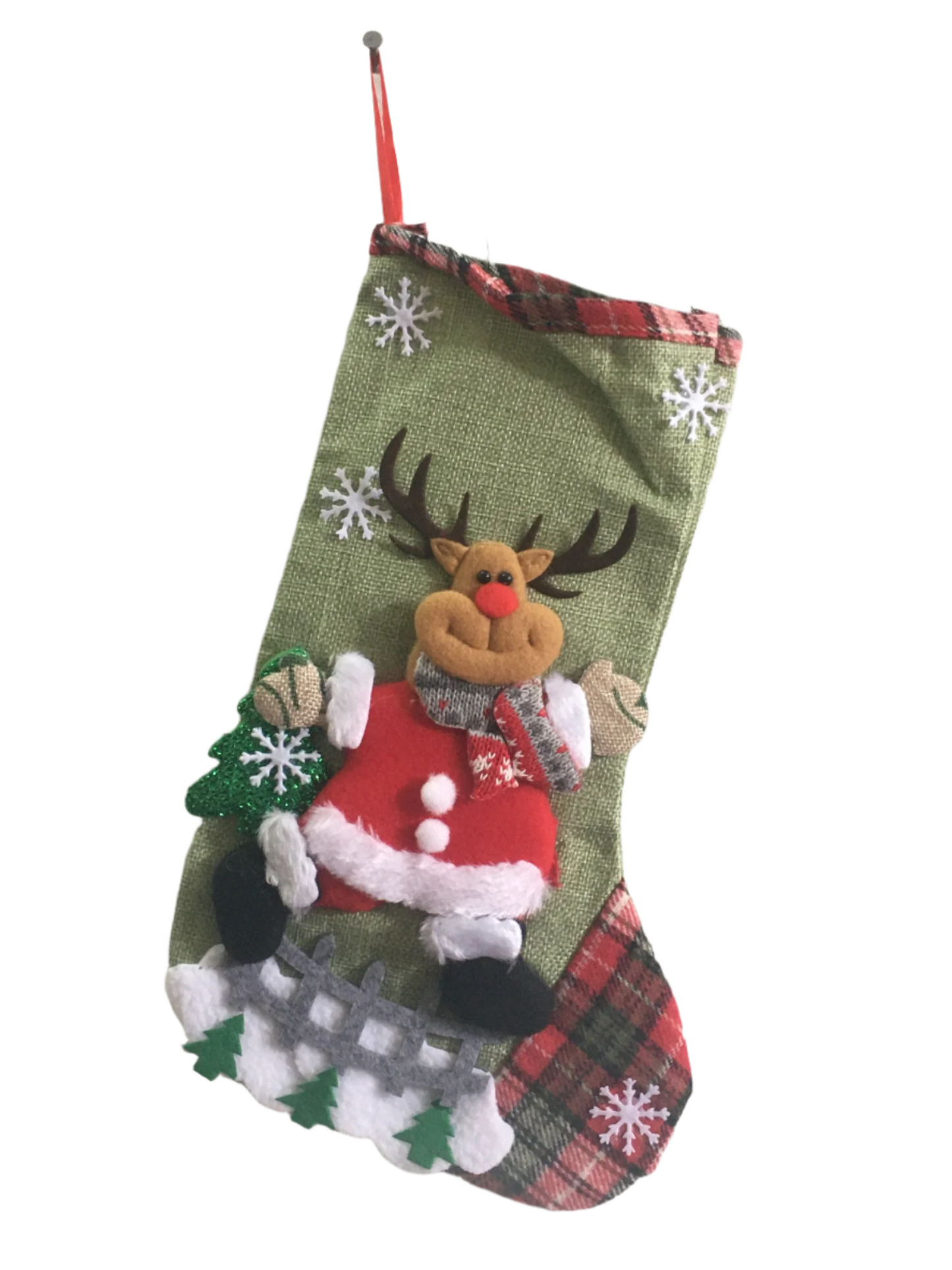 Rudloph the Red Nose Reindeer Christmas Stocking - Kiwi Kids Boutique