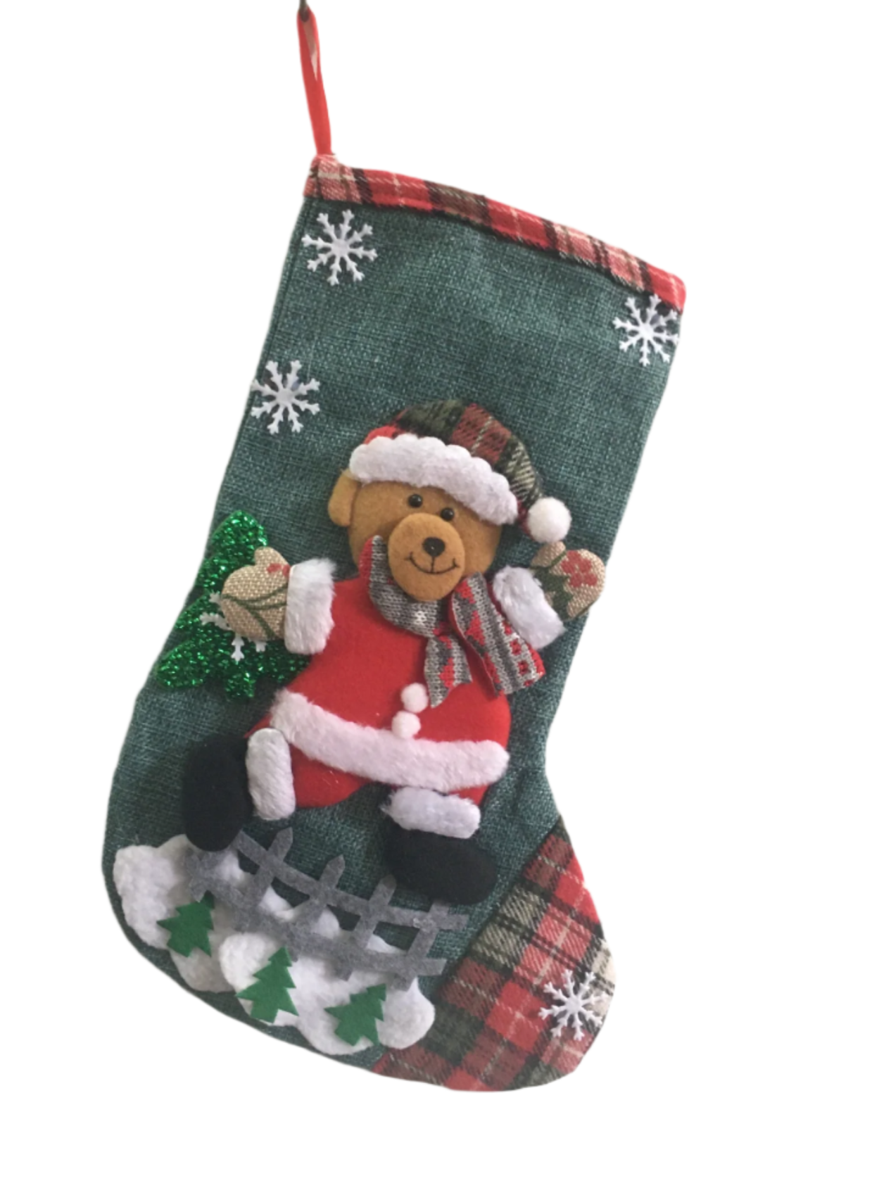 Bear Christmas Stocking - Kiwi Kids Boutique
