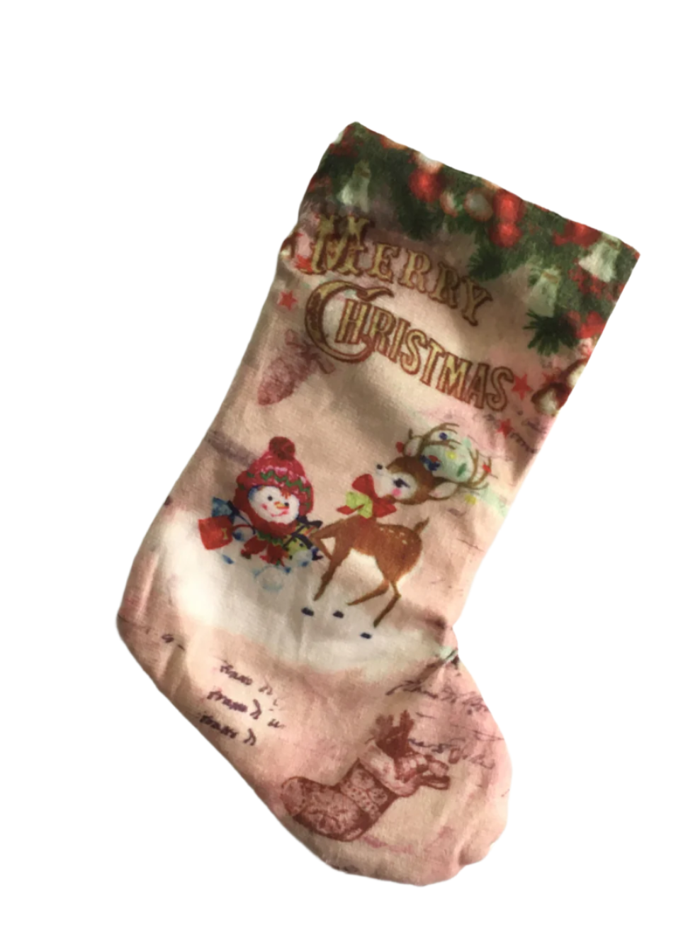 Reindeer Merry Christmas Stocking - Kiwi Kids Boutique