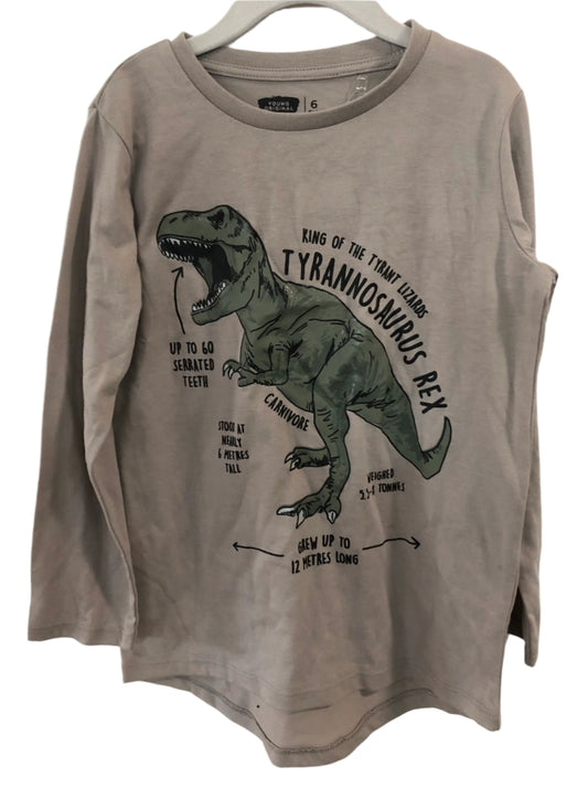 Tyrannosaurus Rex Dinosaurs T-shirt Long Sleeved - Kiwi Kids Boutique