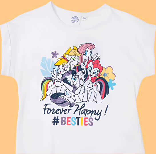 My Little Pony Forever Happy T-Shirt White - Kiwi Kids Boutique