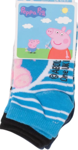 Peppa Pig Socks 3 Pair Size 12/1.5 Shoe - Kiwi Kids Boutique