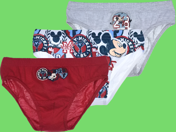 Mickey Mouse 3 Pair of Briefs/Knickers - Kiwi Kids Boutique