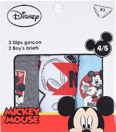 Mickey Mouse 3 Pair of Briefs/Knickers - Kiwi Kids Boutique