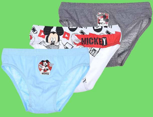 Mickey Mouse 3 Pair of Briefs/Knickers - Kiwi Kids Boutique