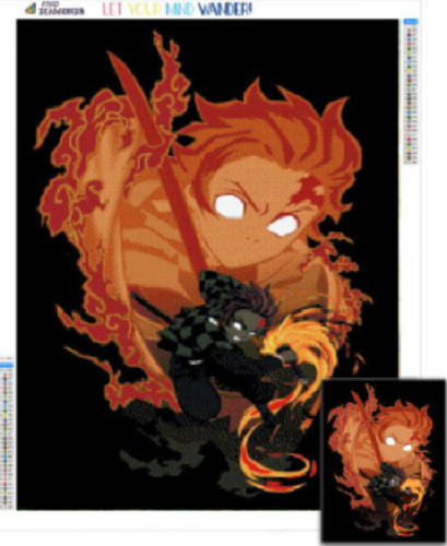 Anime Demon Slayer 5D Diamond Art Painting - Kiwi Kids Boutique