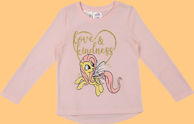 My Little Pony Love and Kindness Long Sleeved T-Shirt Pink - Kiwi Kids Boutique