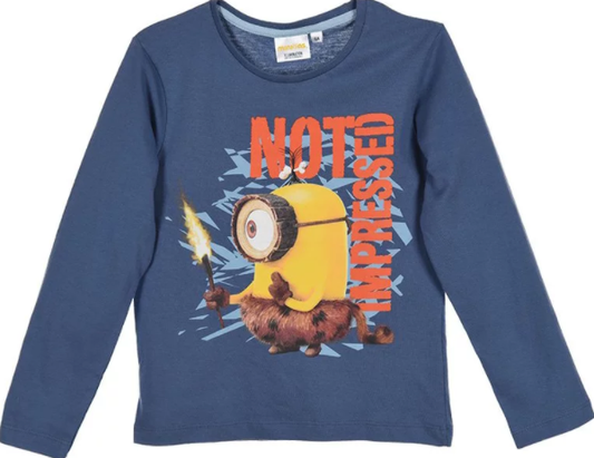 Minions Not Impressed T-Shirt Long Sleeved - Kiwi Kids Boutique