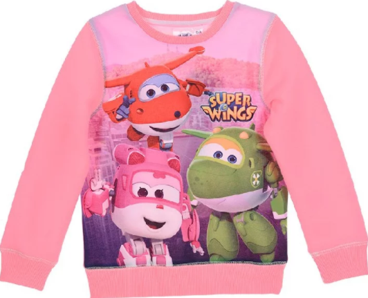 Super Wings Sweatshirt Pink - Kiwi Kids Boutique