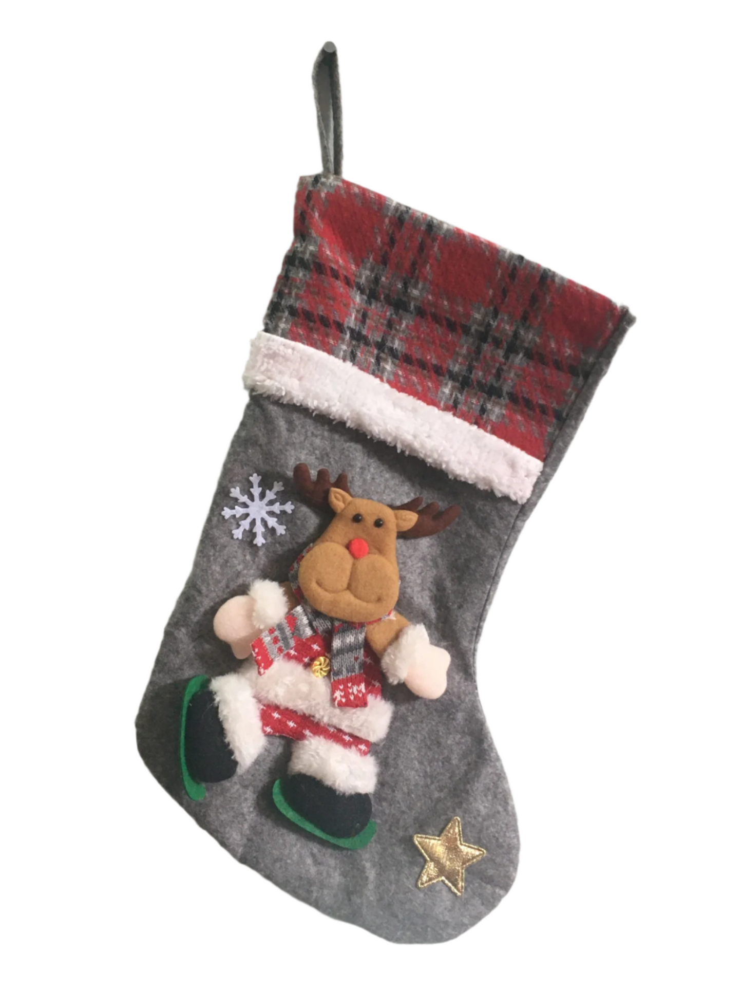 Rudloph the Red Nose Reindeer Christmas Stocking -  Kiwi Kids Boutique