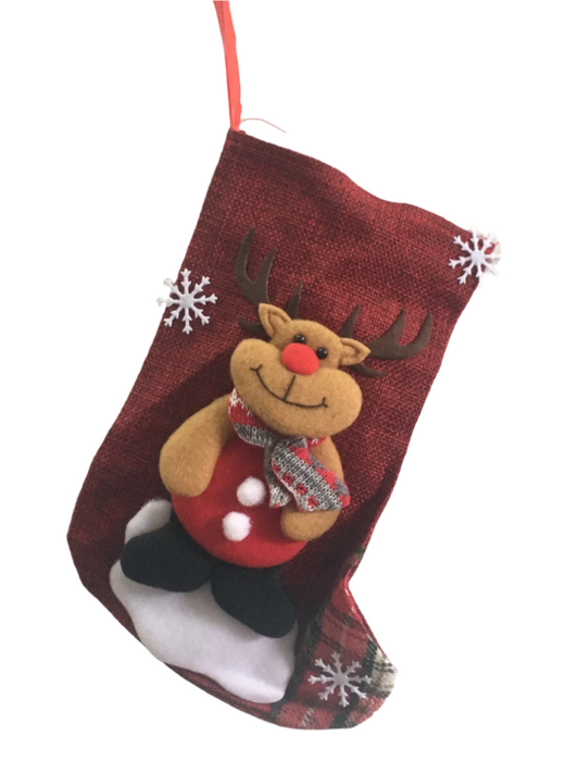 Roudolf the Red Nose Reindeer Christmas Stocking -  Kiwi Kids Boutique