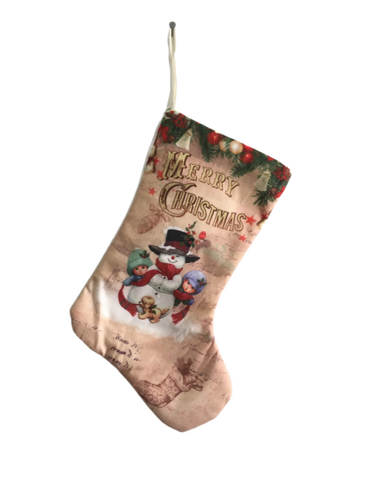 Frosty the Snow Man Merry Christmas Stocking -  Kiwi Kids Boutique