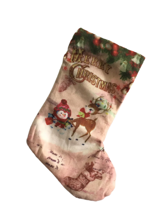 Reindeer Merry Christmas Stocking -  Kiwi Kids Boutique