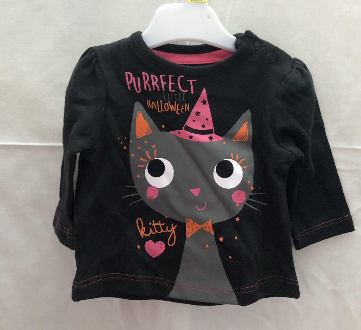 Purrfect Little Halloween Kitty T-Shirt Long Sleeved - Kiwi Kids Boutique