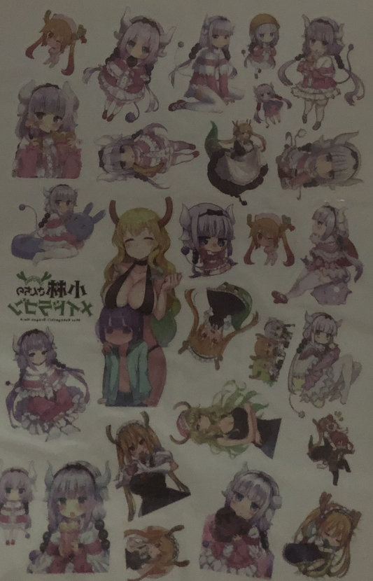 Anime Miss Kobayashi's Dragon Maid Stickers - Kiwi Kids Boutique