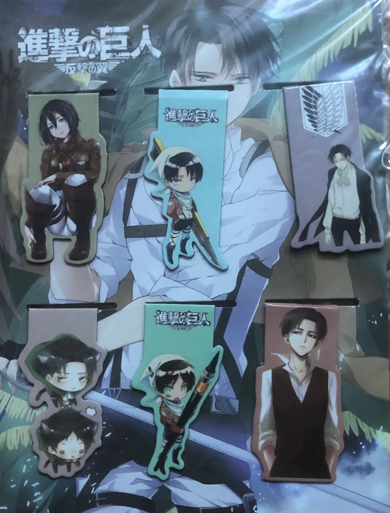 Anime Attack on Titan Characters Bookmarks x6 - Kiwi Kids Boutique