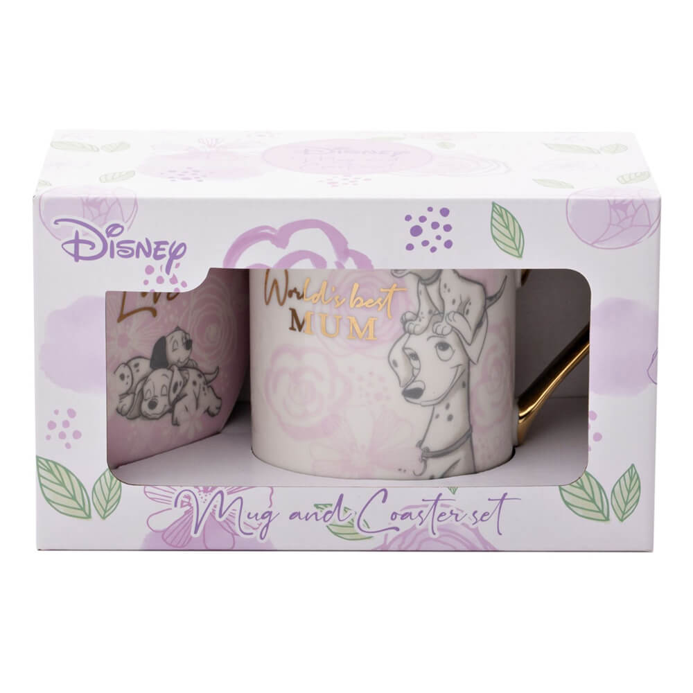 101 Dalmation Mug and Coaster - Worlds Best Mum -  Kiwi Kids Boutique