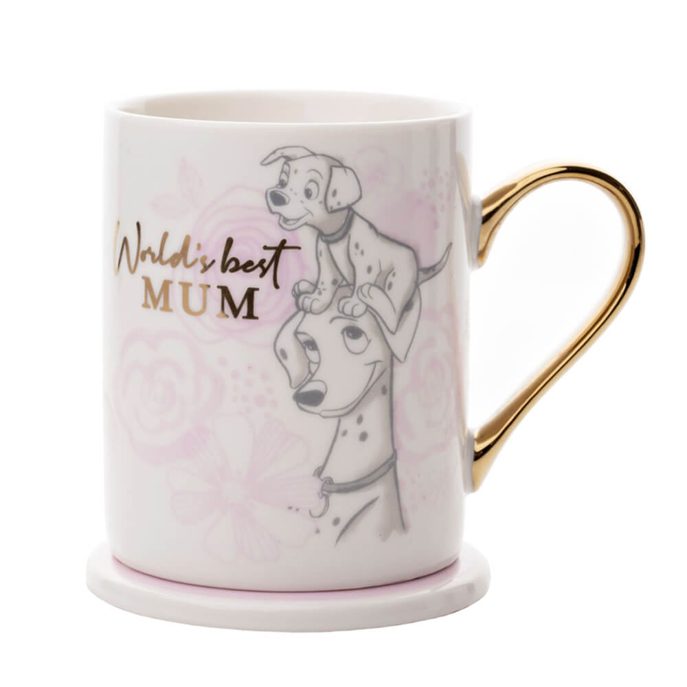 101 Dalmation Mug and Coaster - Worlds Best Mum -  Kiwi Kids Boutique