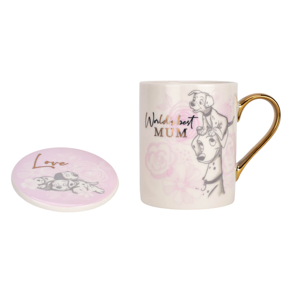 101 Dalmation Mug and Coaster - Worlds Best Mum -  Kiwi Kids Boutique